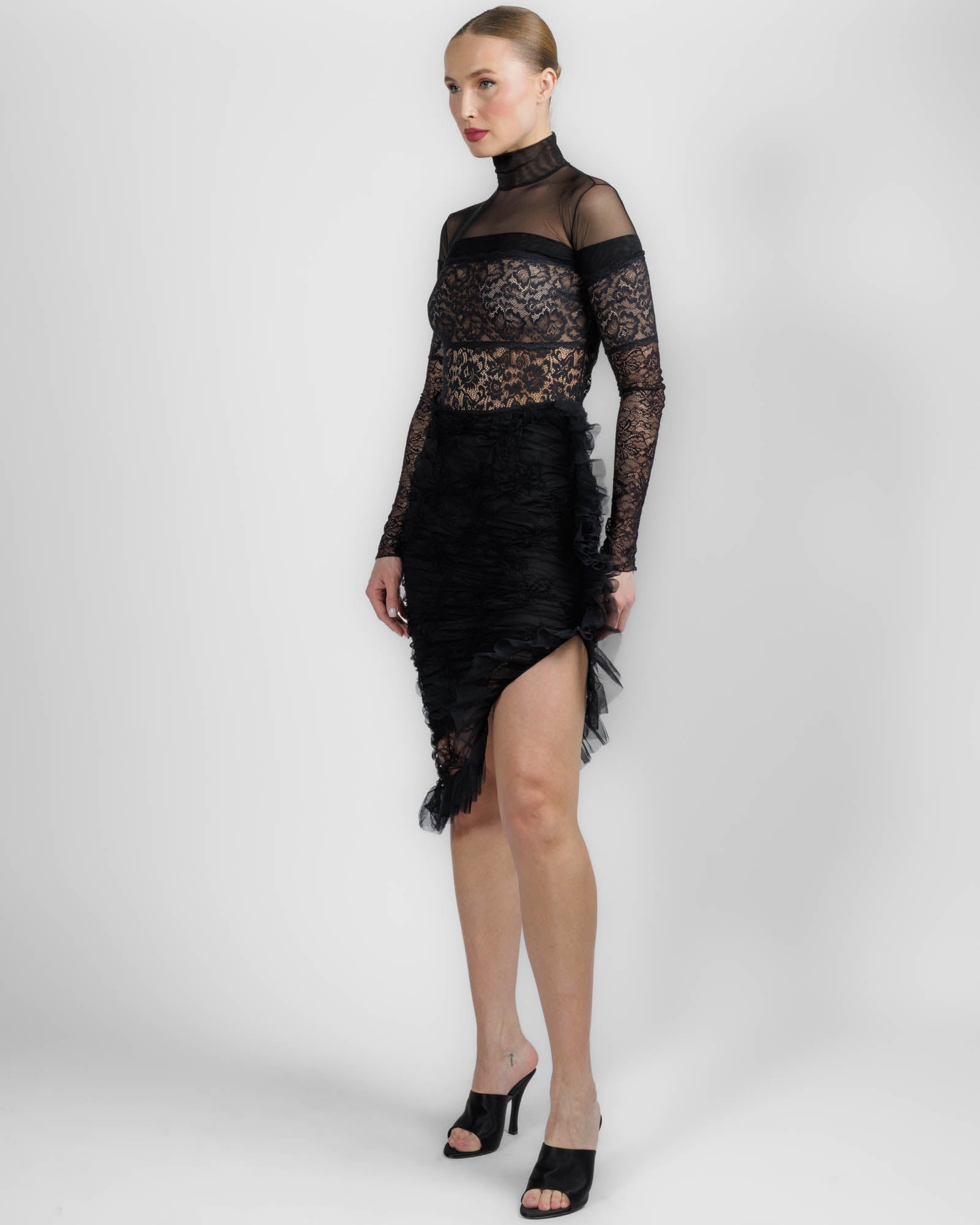 Embroidered Net Skirt