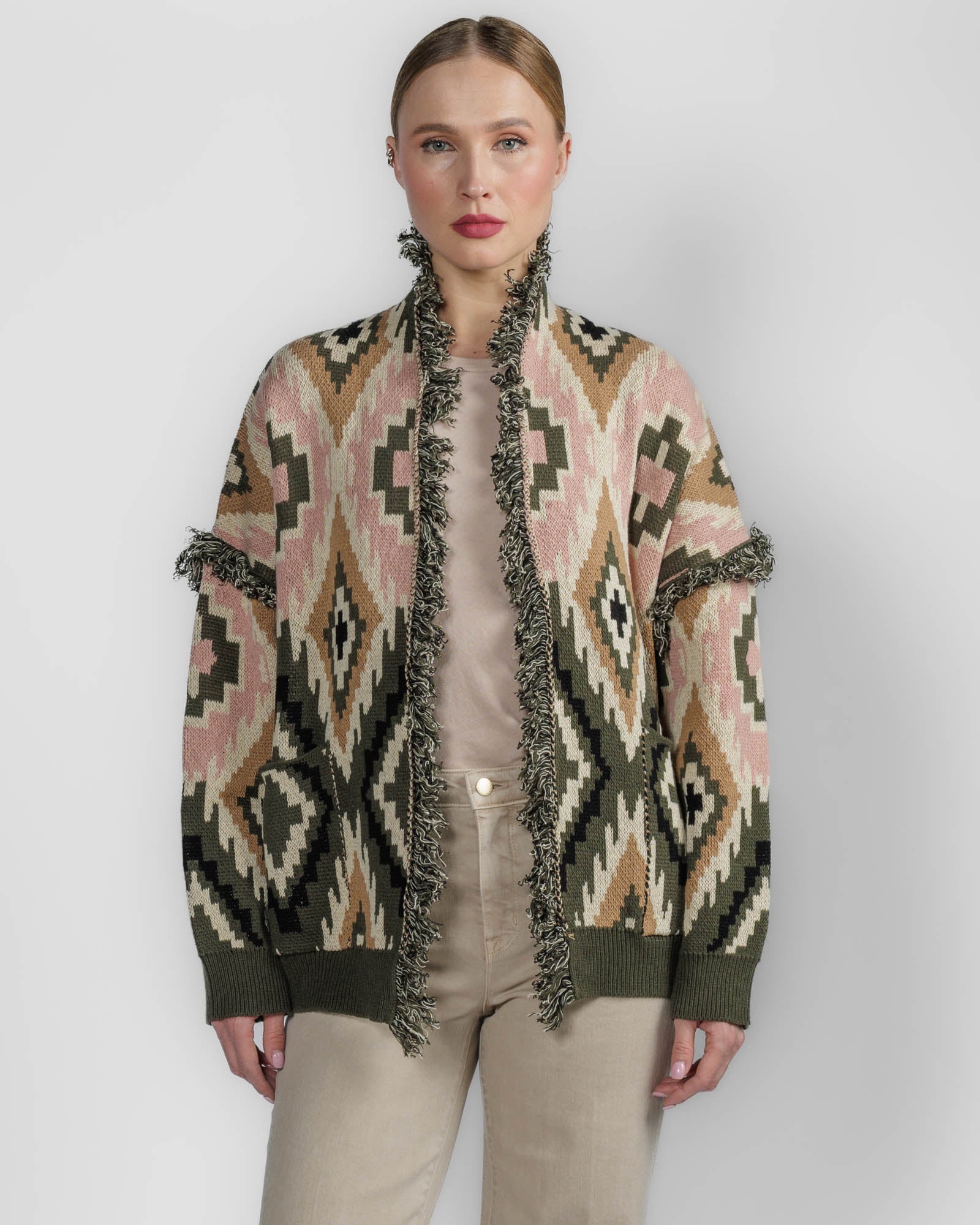 Geometric Cardigan
