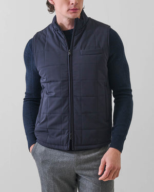 Grid Quilt Zip Vest