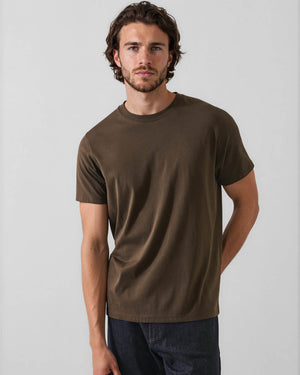 Organic Pima High Neck Crew Tee