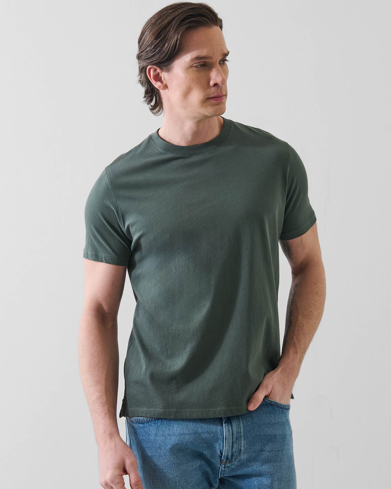 Organic Pima Cotton High Neck T-Shirt