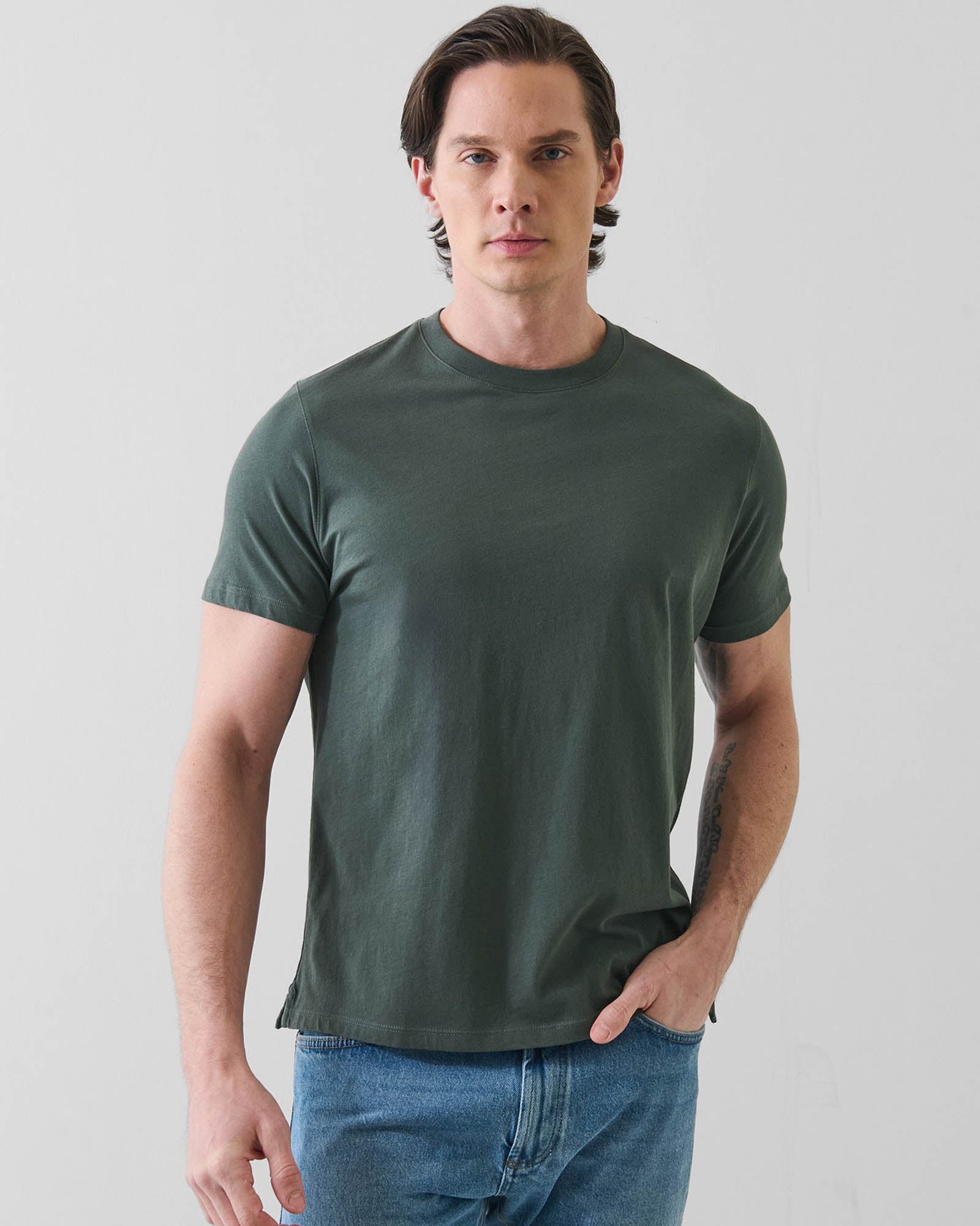 Organic Pima Cotton High Neck T-Shirt