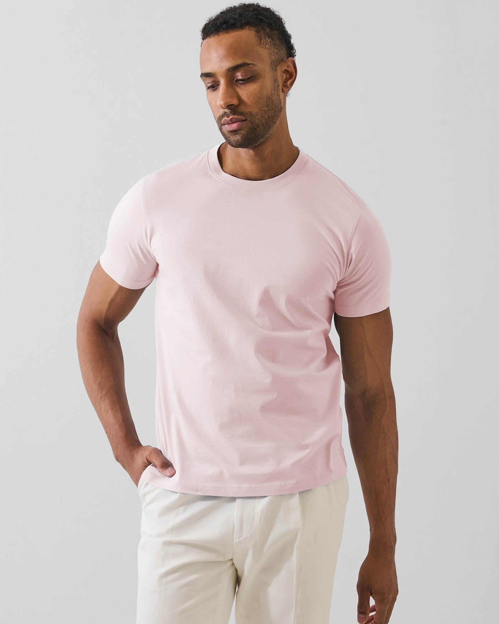 Organic Pima Cotton High Neck T-Shirt