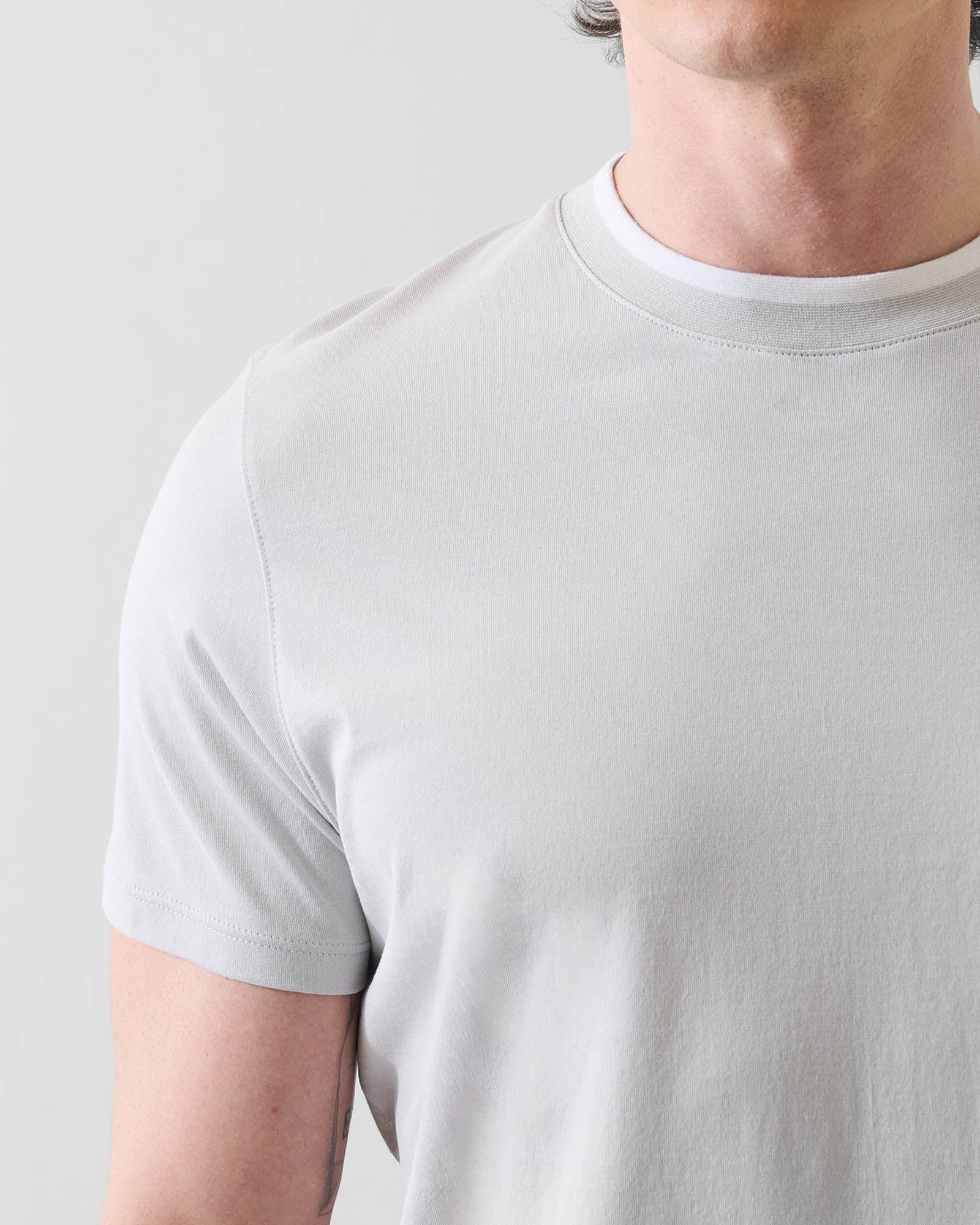 Organic Pima Cotton Tipped Crewneck