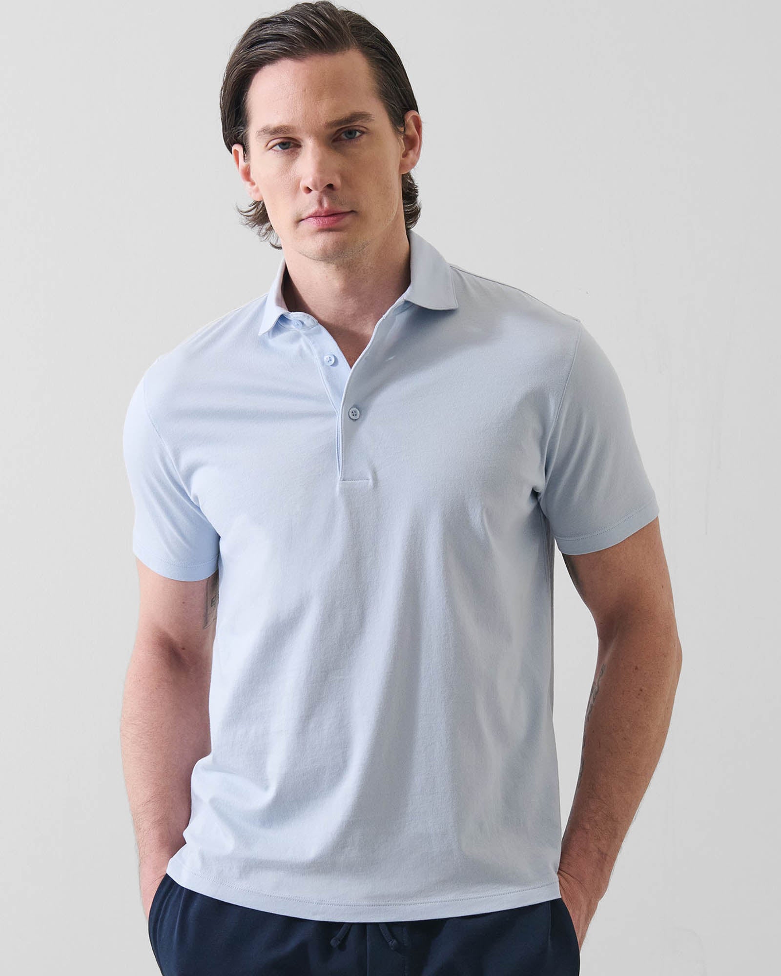 Mercerized Pima Cotton Button Polo