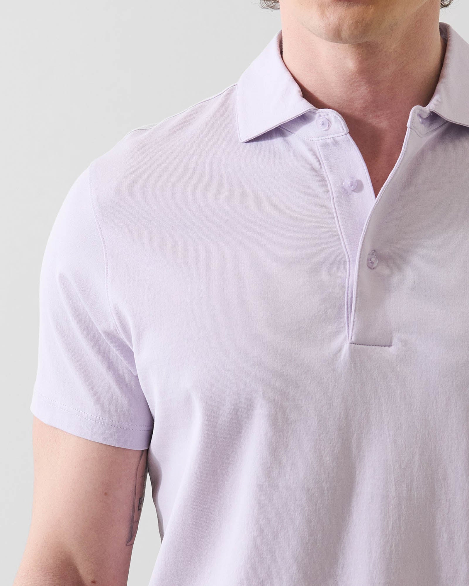 Mercerized Pima Cotton Button Polo