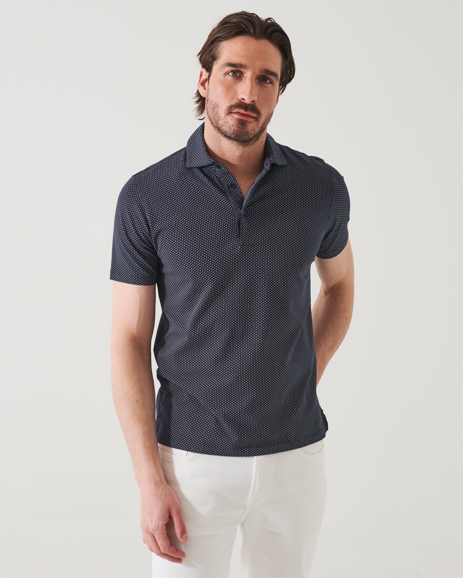 Pima Stretch Printed Polo