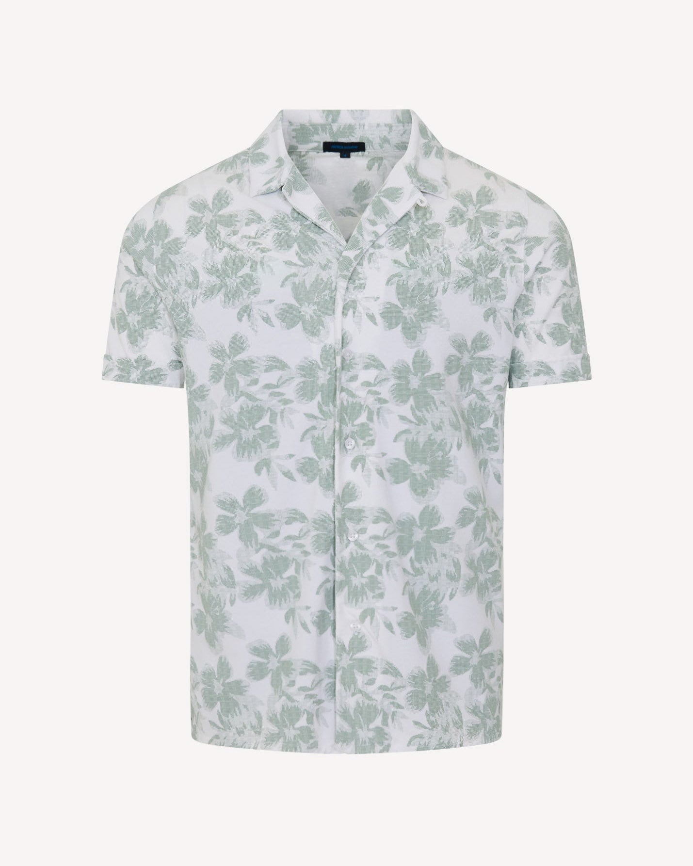 Tropical Print Camp Collar Shirt