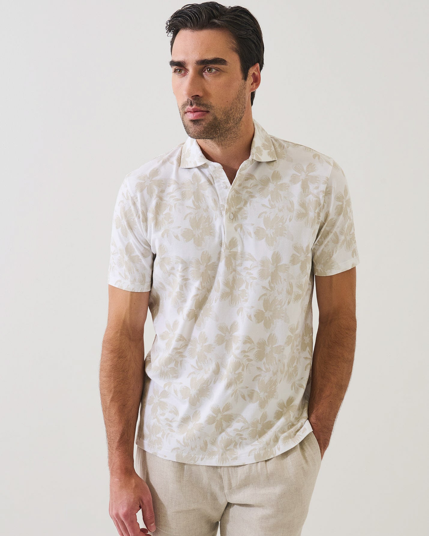 Tropical Print Polo