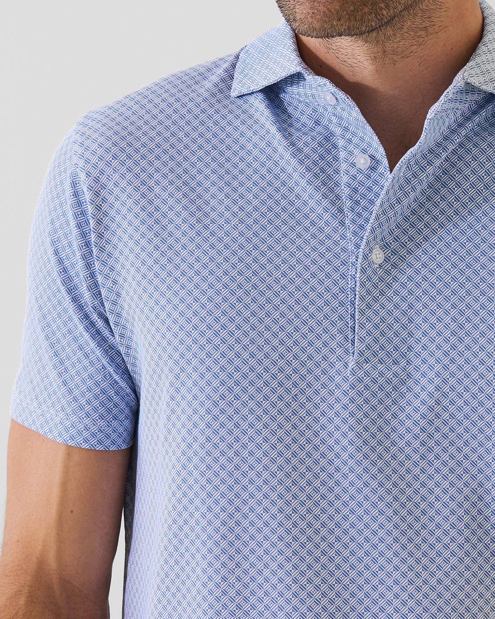 Mini Geometric Print Polo