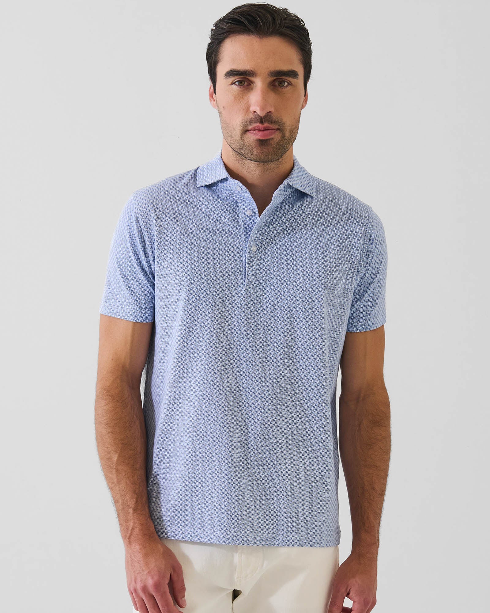 Mini Geometric Print Polo