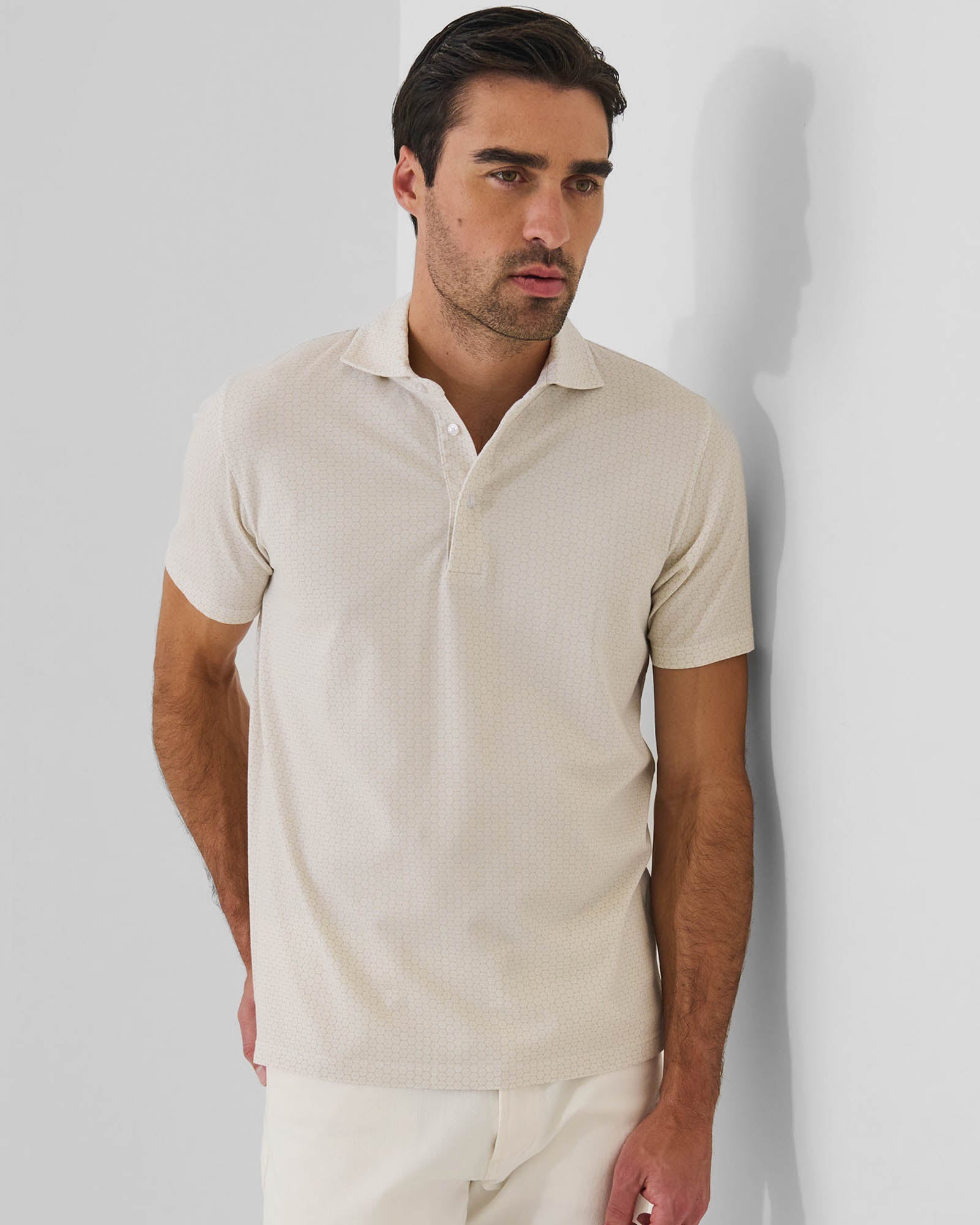 Polo à imprimé géométrique