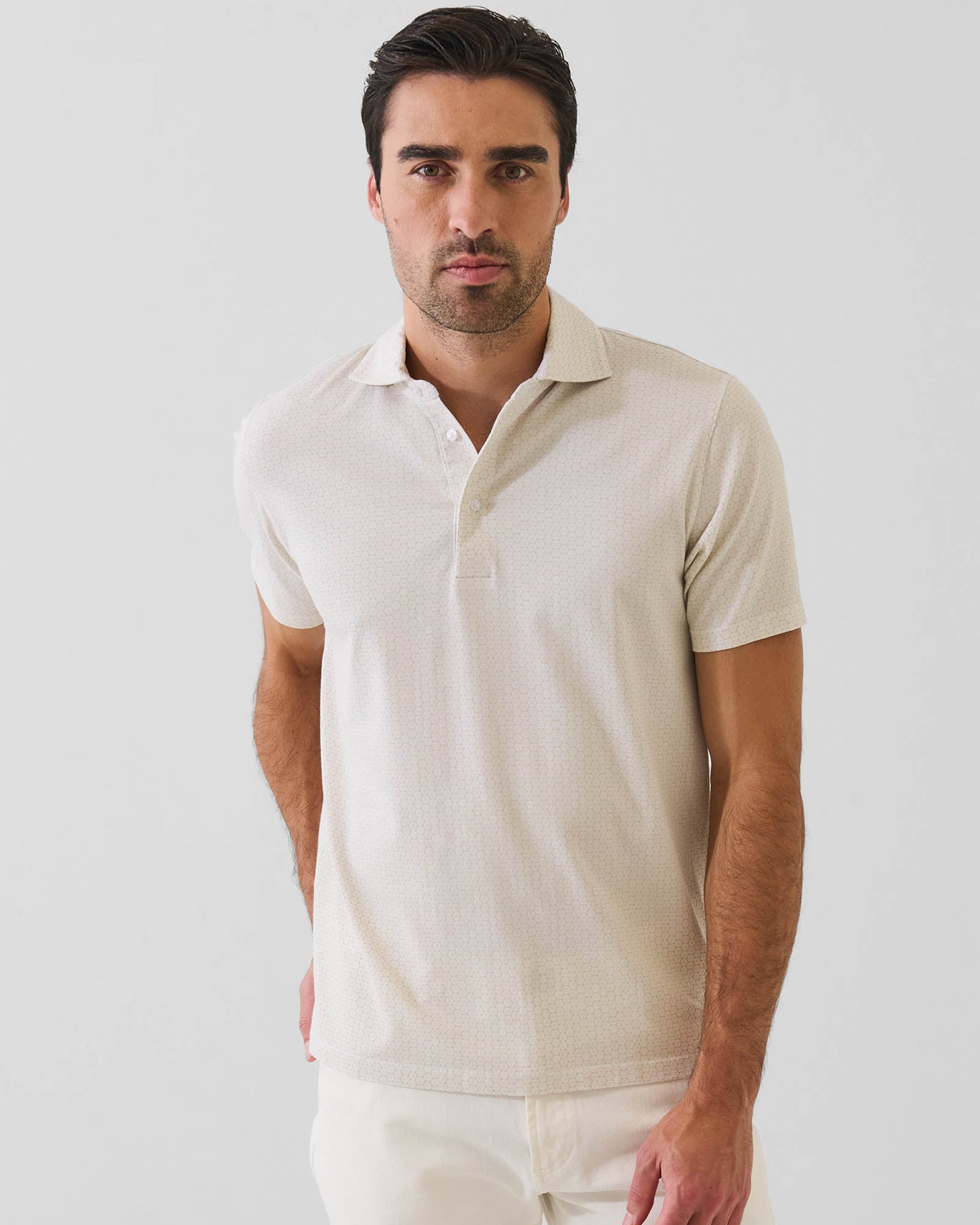 Polo à imprimé géométrique