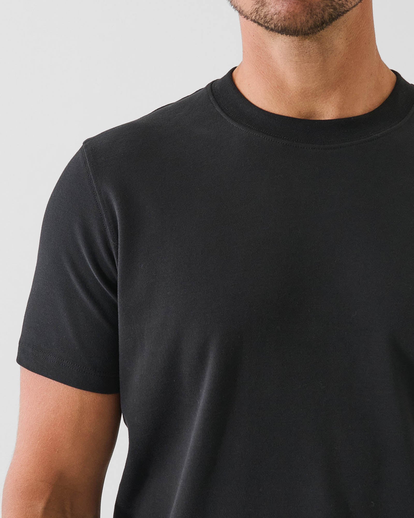 T-shirt ras du cou à manches courtes en Pima Stretch