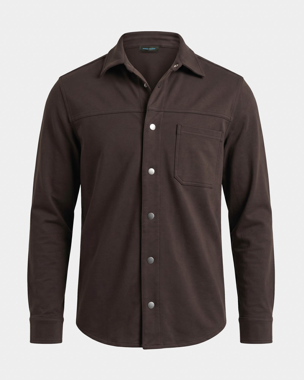 Long Sleeve Snap Front Shirt Jacket