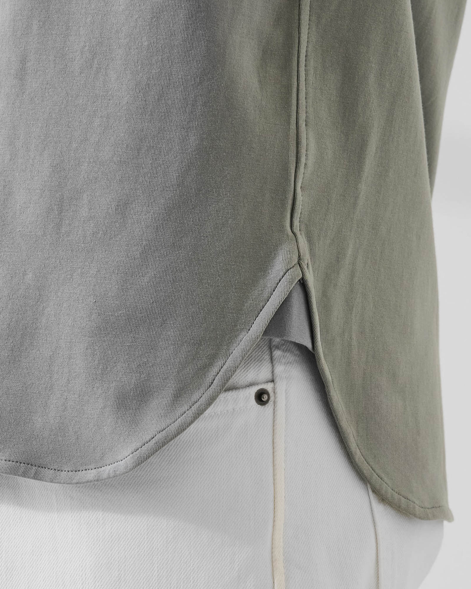 Pima Cotton Stretch Button Front Shirt