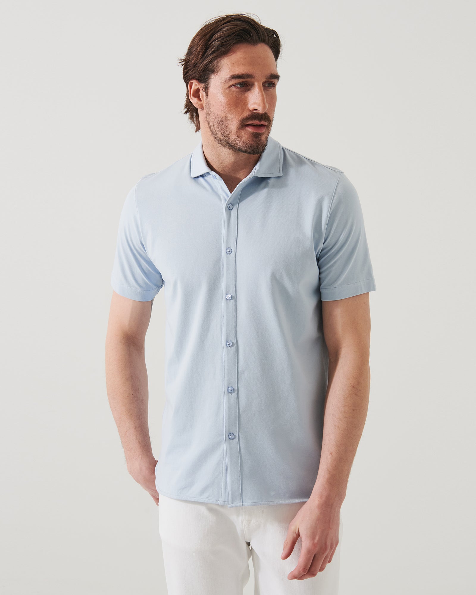Pima Button Front Shirt