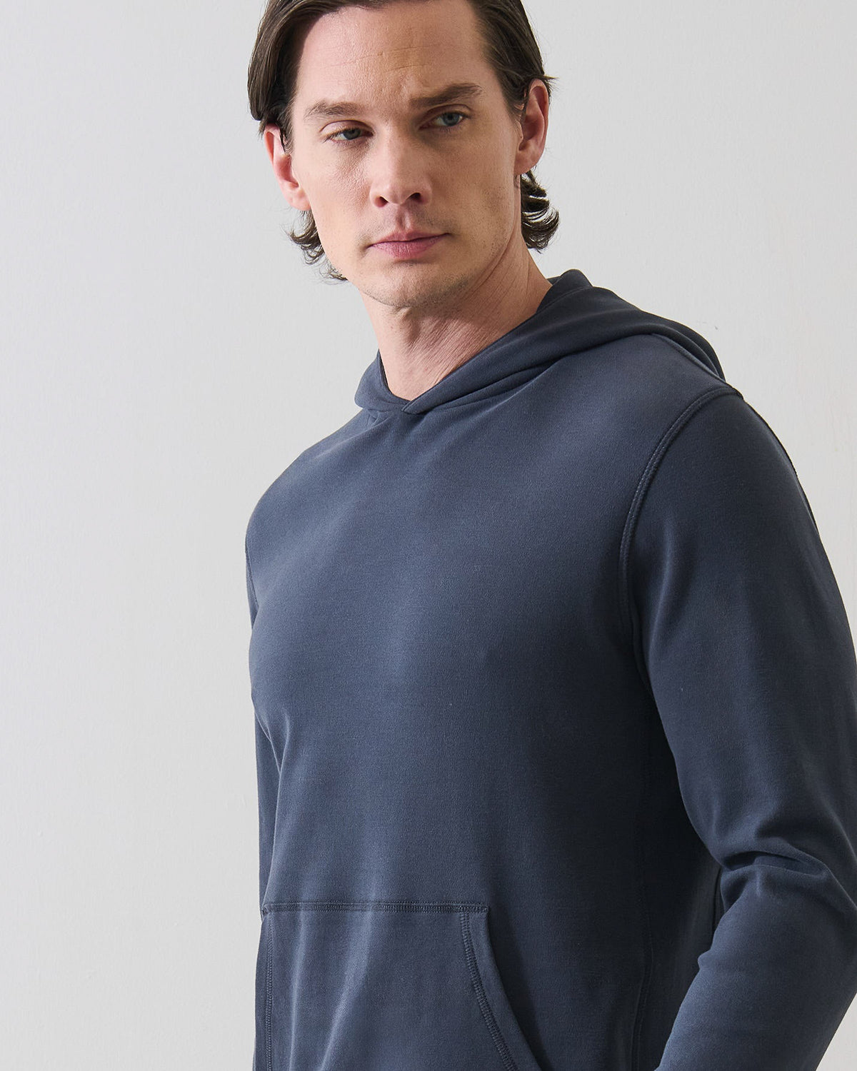 Brushed Pima Cotton Stretch Hoodie