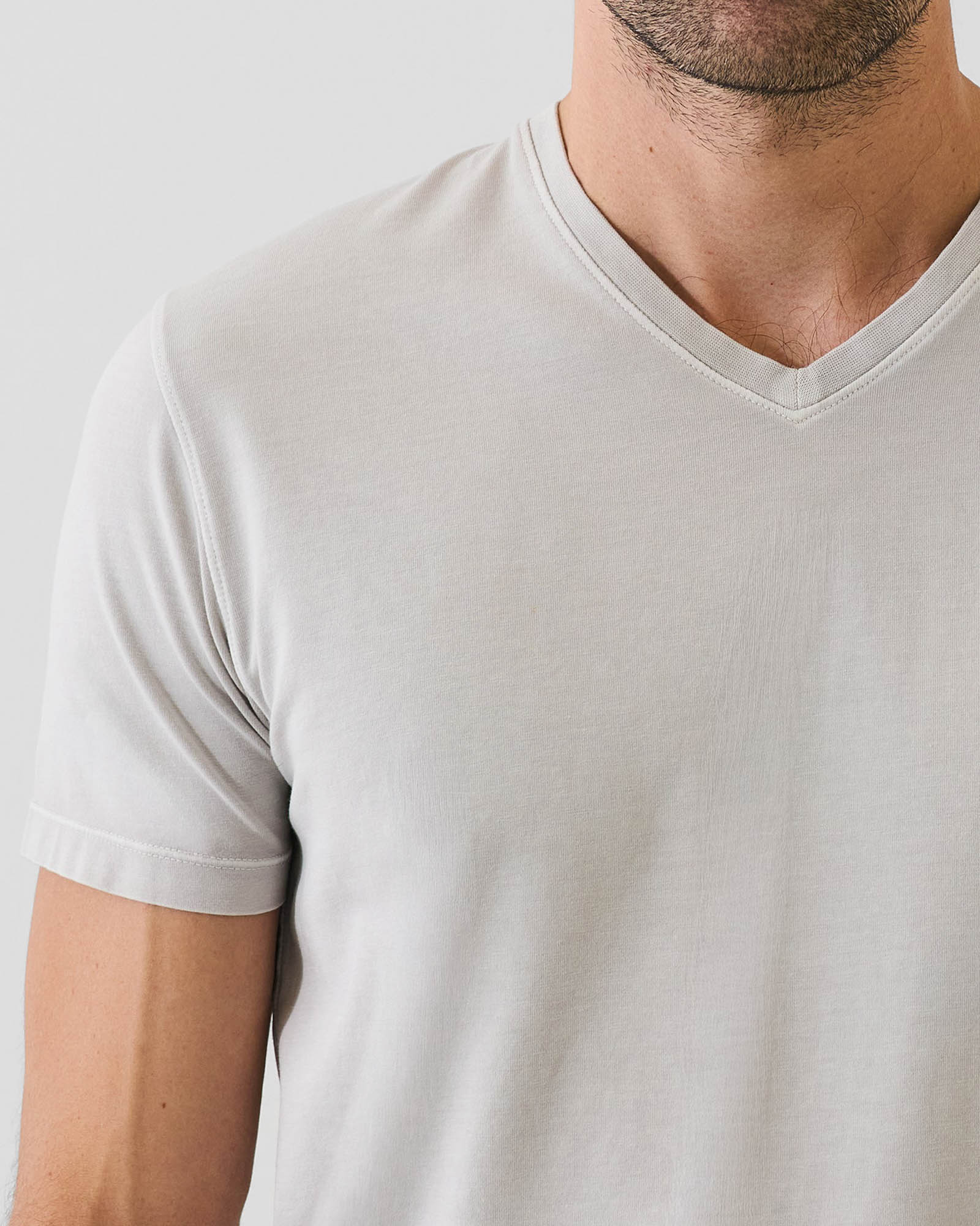 Pima Cotton Stretch Vintage Wash V-Neck T-Shirt