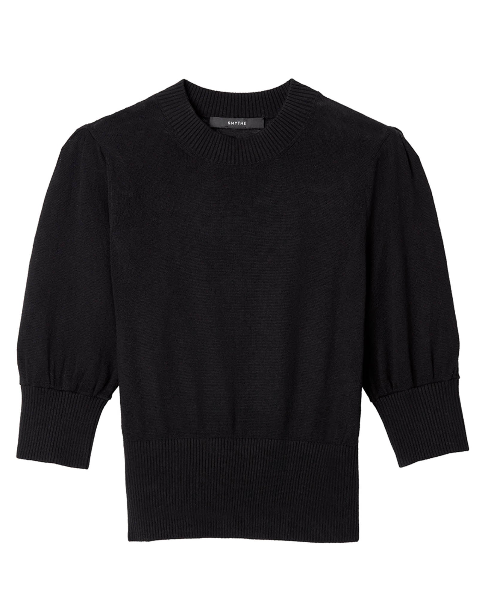 Crop Pouf Sleeve Sweater