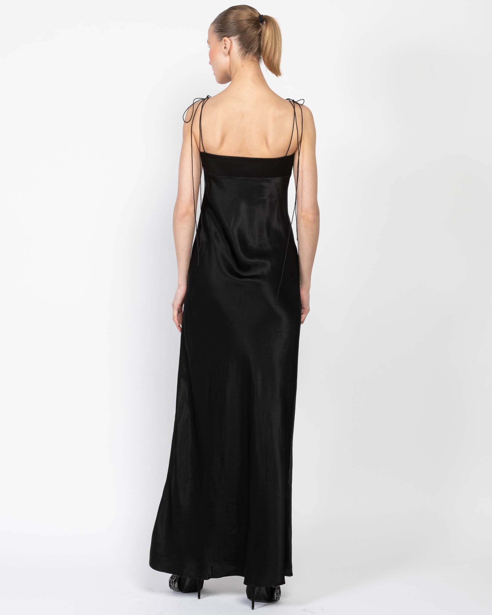 ANNA OCTOBER Tulip Maxi Dress Black L