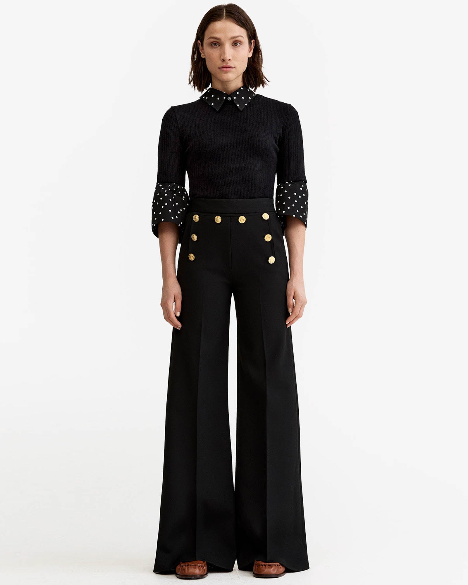 Nautical Wide Leg Pant