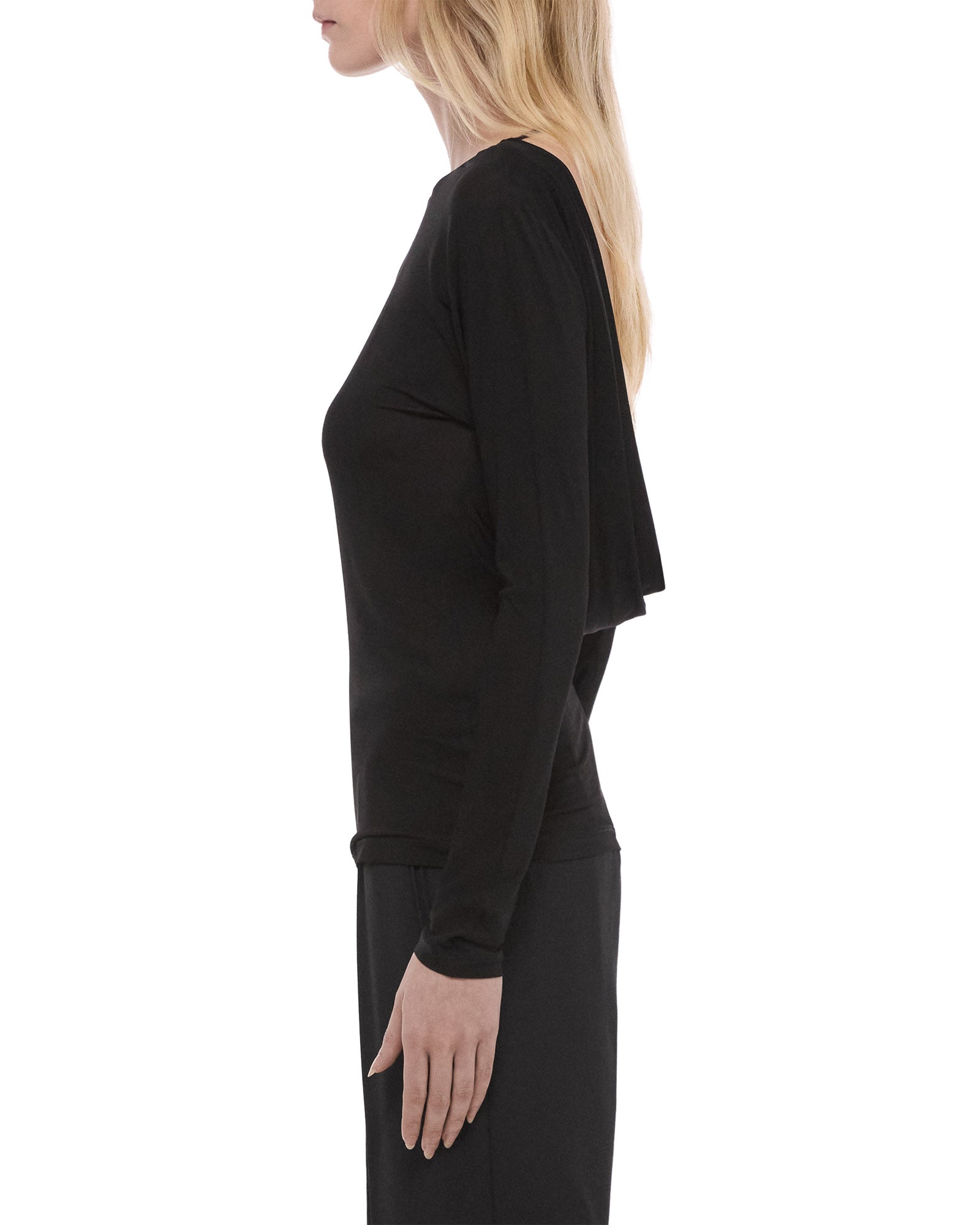 Cowl Back Long Sleeve
