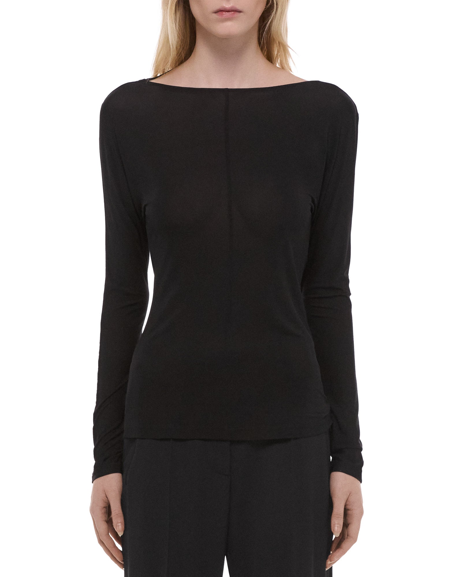Cowl Back Long Sleeve