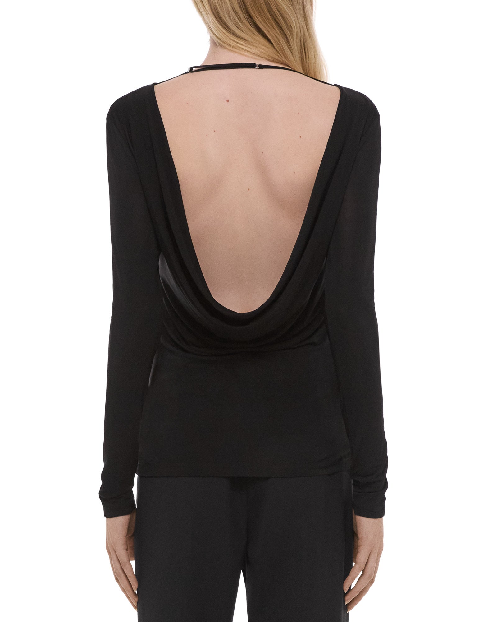 Cowl Back Long Sleeve