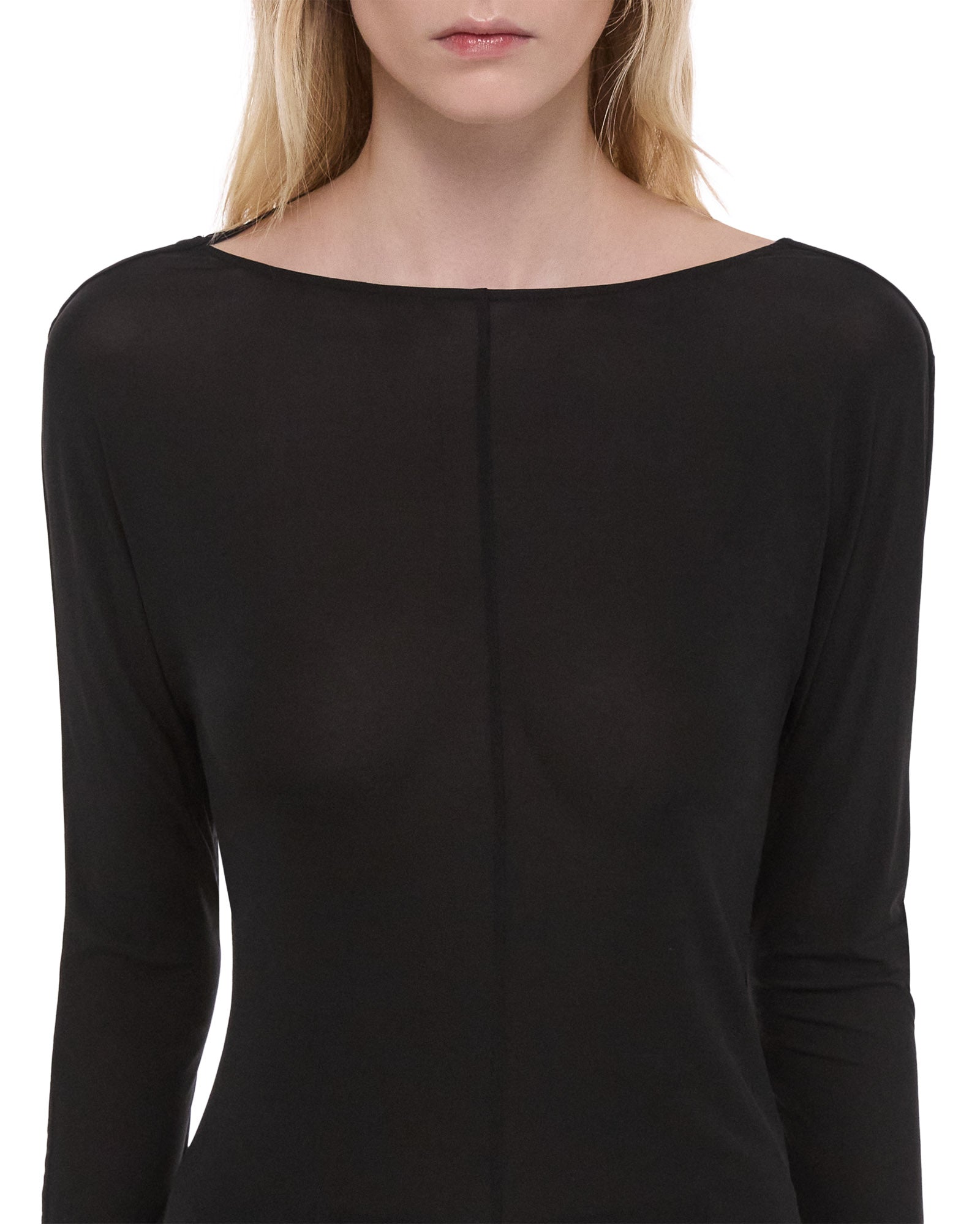 Cowl Back Long Sleeve