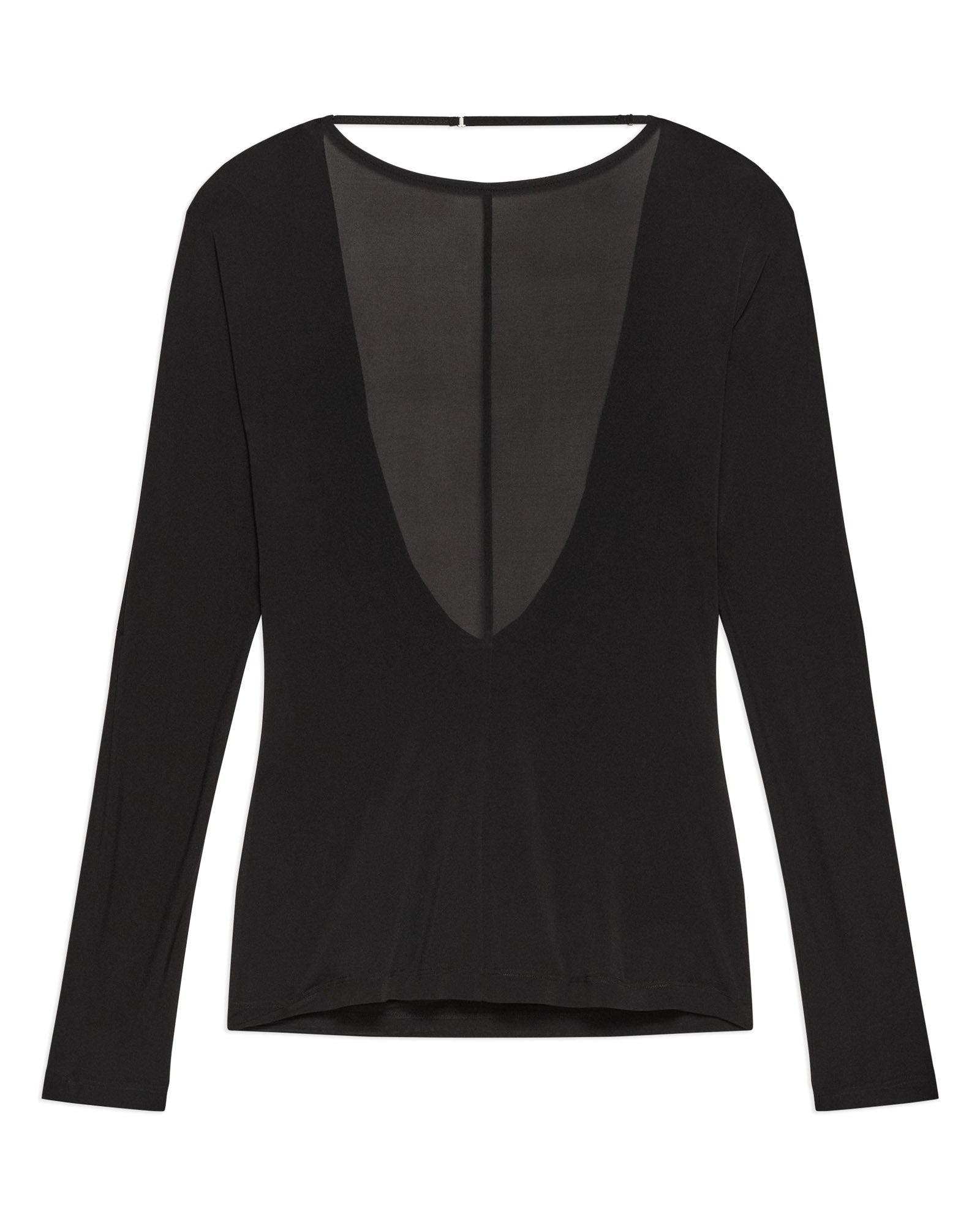 Cowl Back Long Sleeve