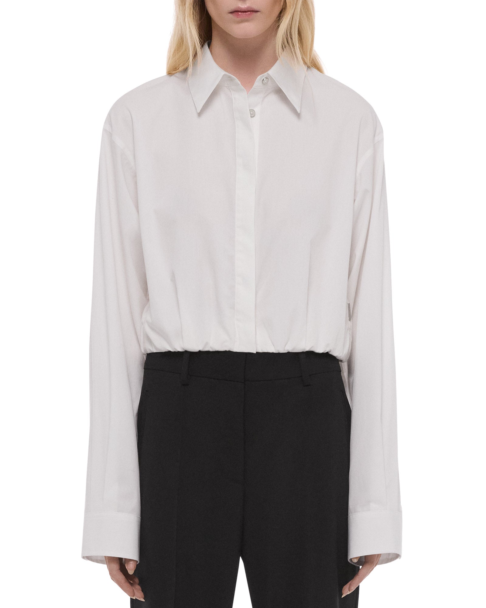 Cropped Gathered Shirt