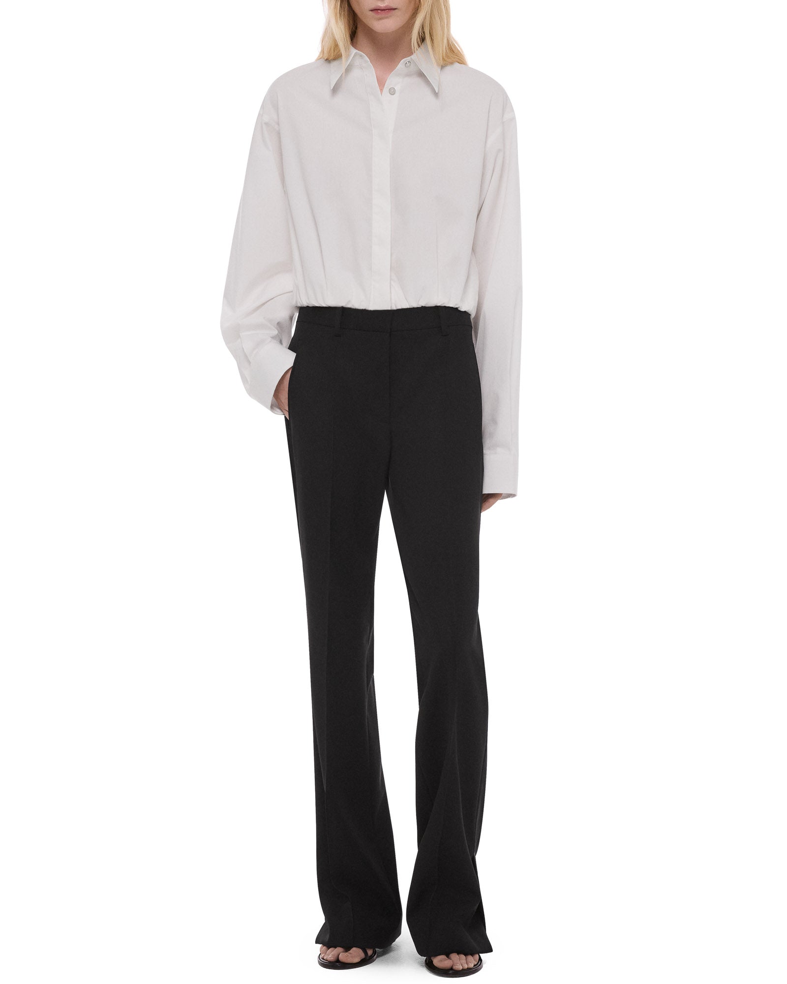 Cropped Gathered Shirt