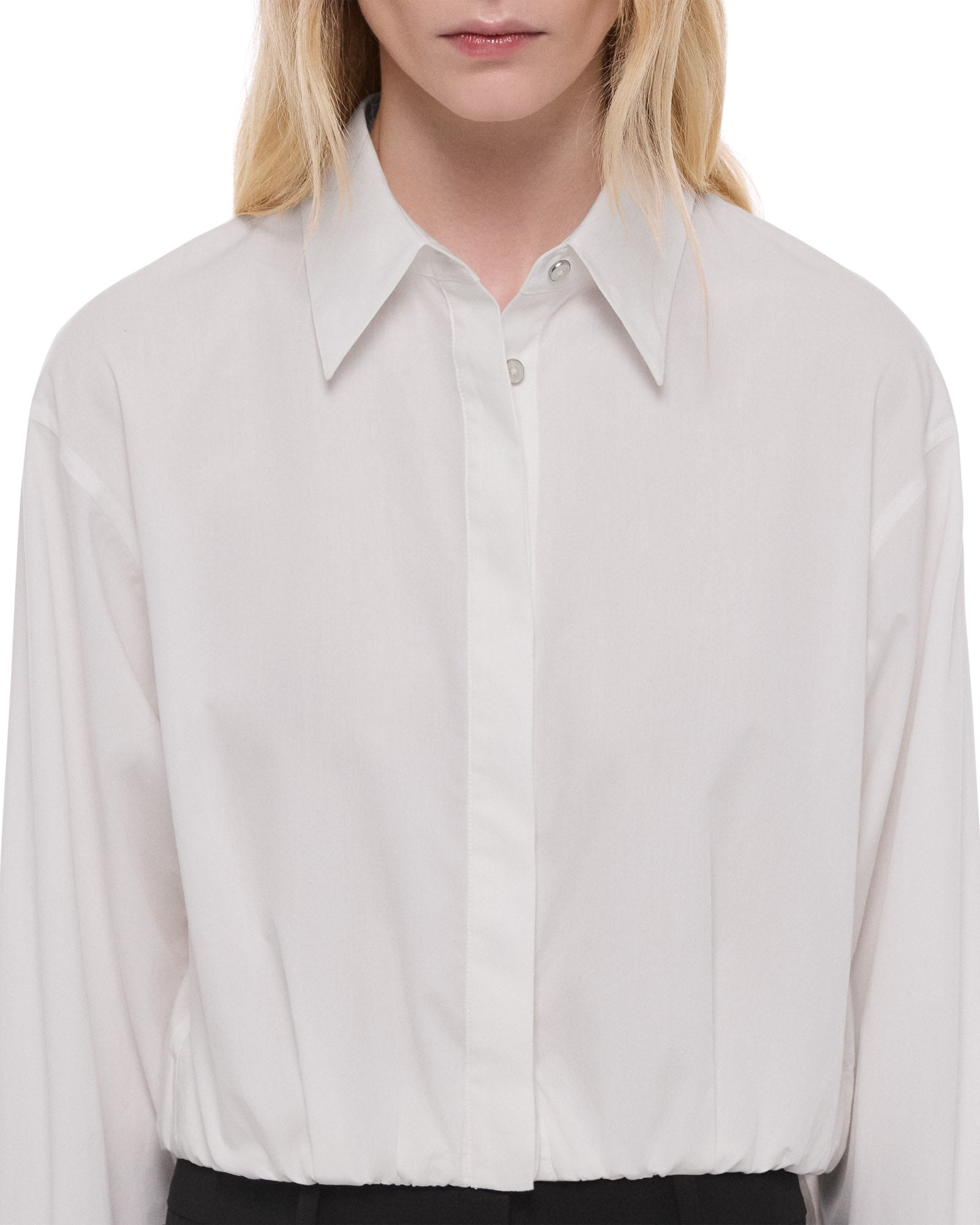 Cropped Gathered Shirt