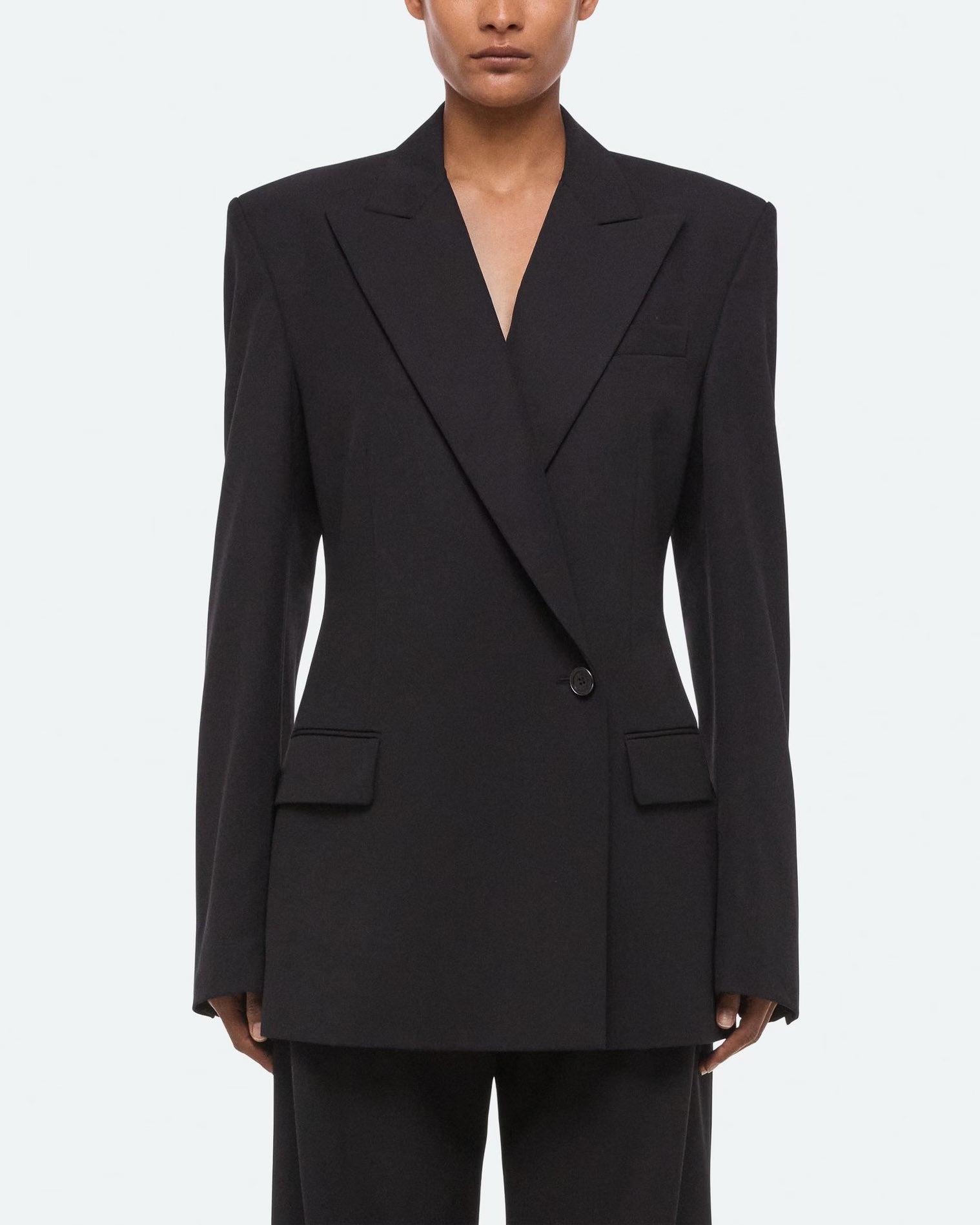 Gabardine Belt Blazer