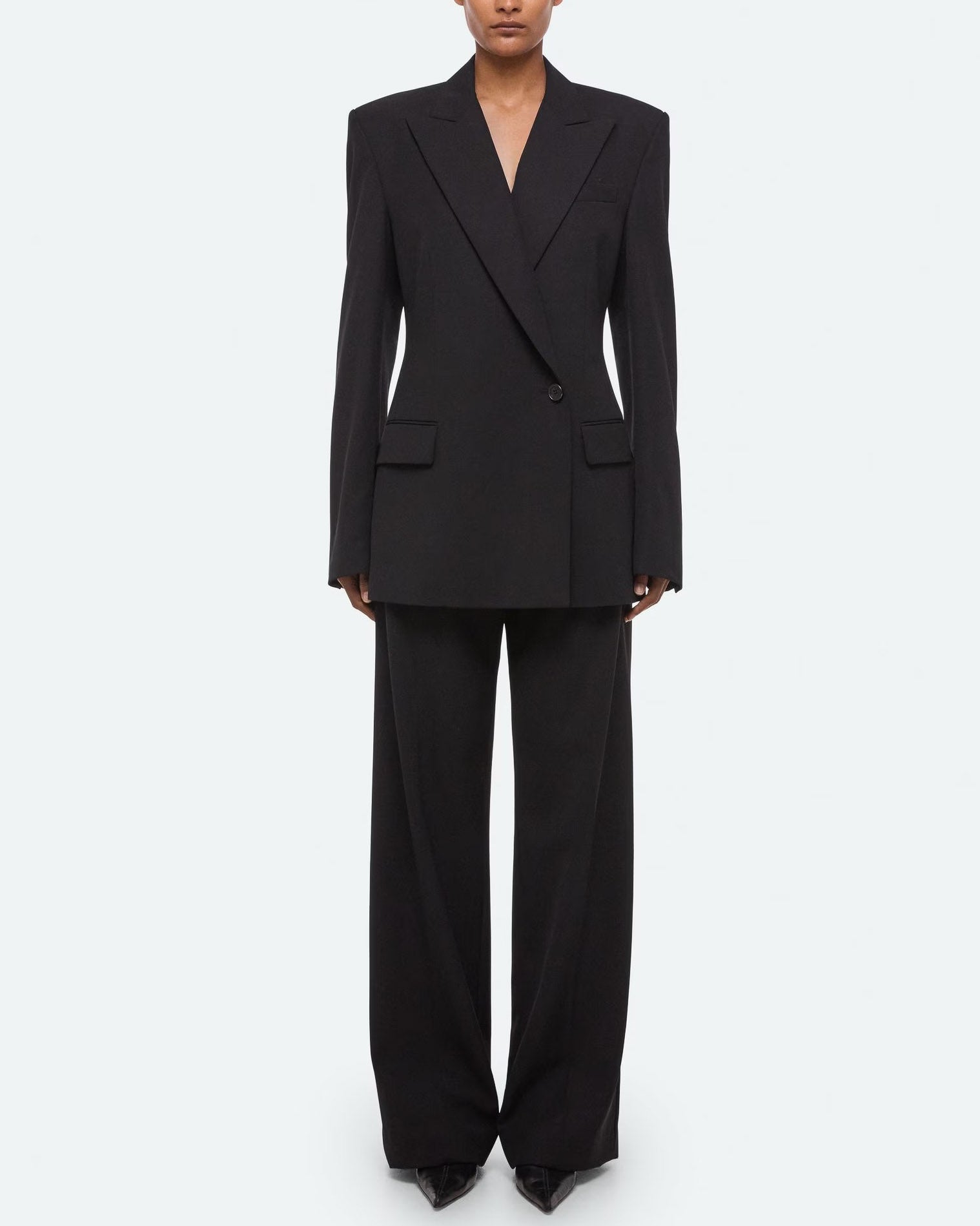 Gabardine Belt Blazer