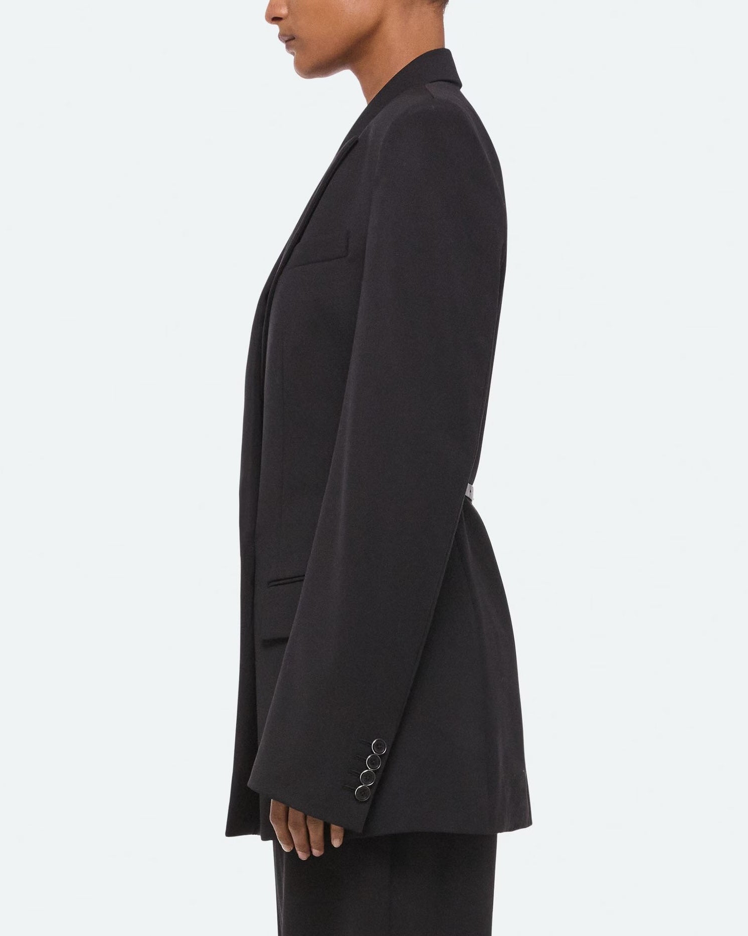 Gabardine Belt Blazer