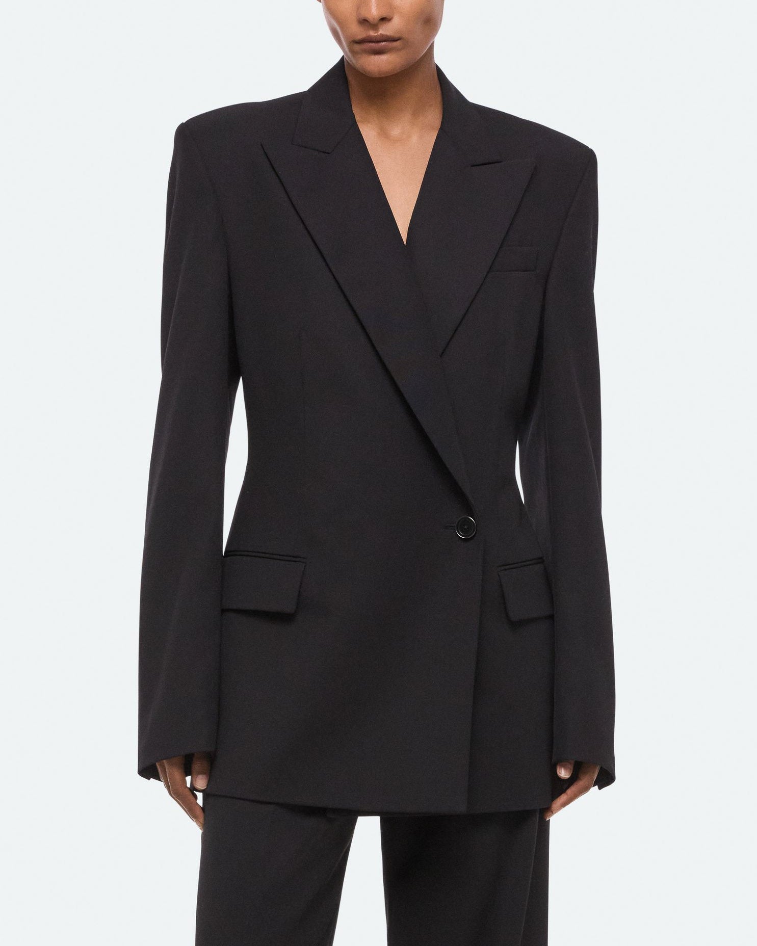 Gabardine Belt Blazer
