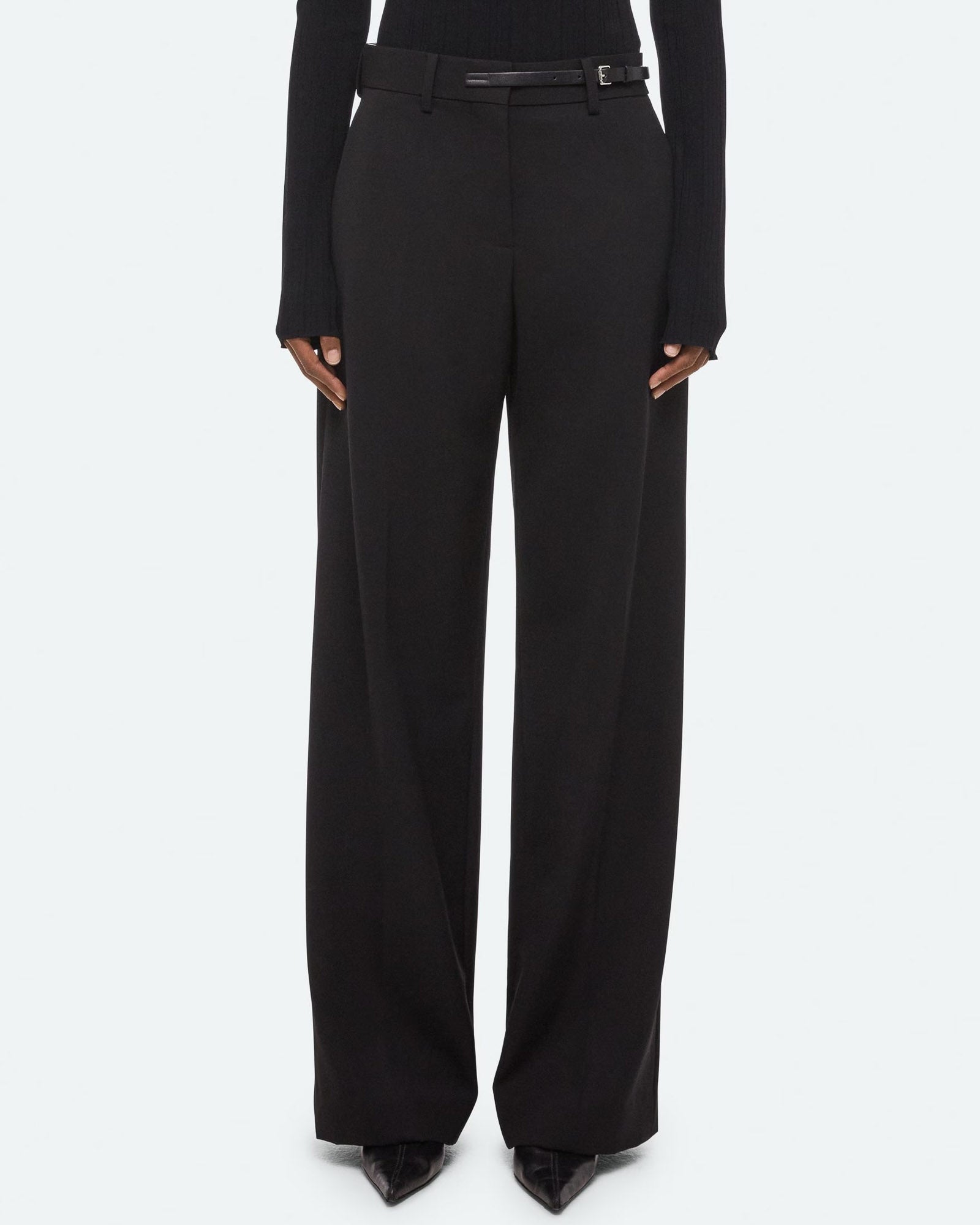 Gabardine Belt Pant