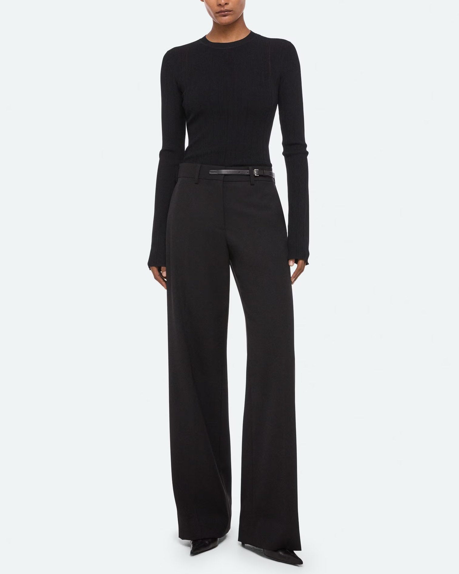 Gabardine Belt Pant