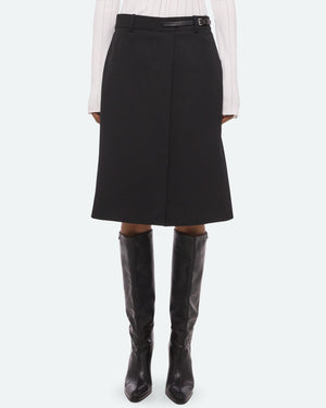 Gabardine Belt Skirt
