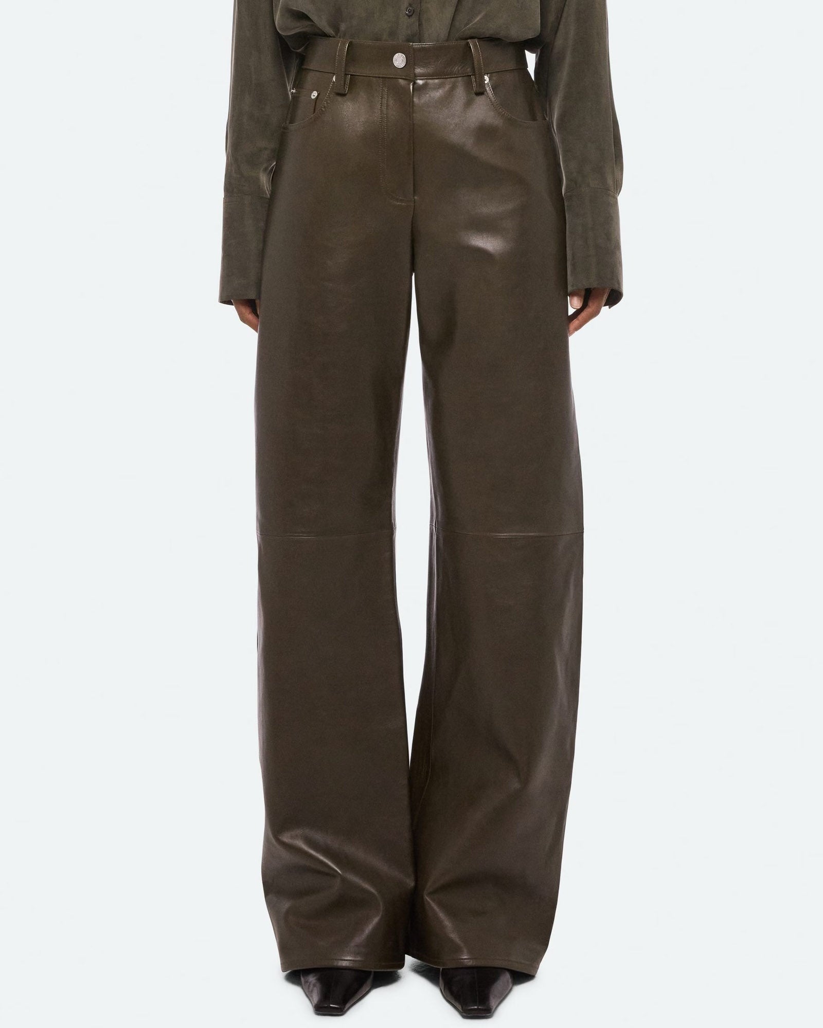 Leather Bootcut Pant