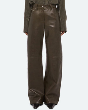 Leather Bootcut Pant