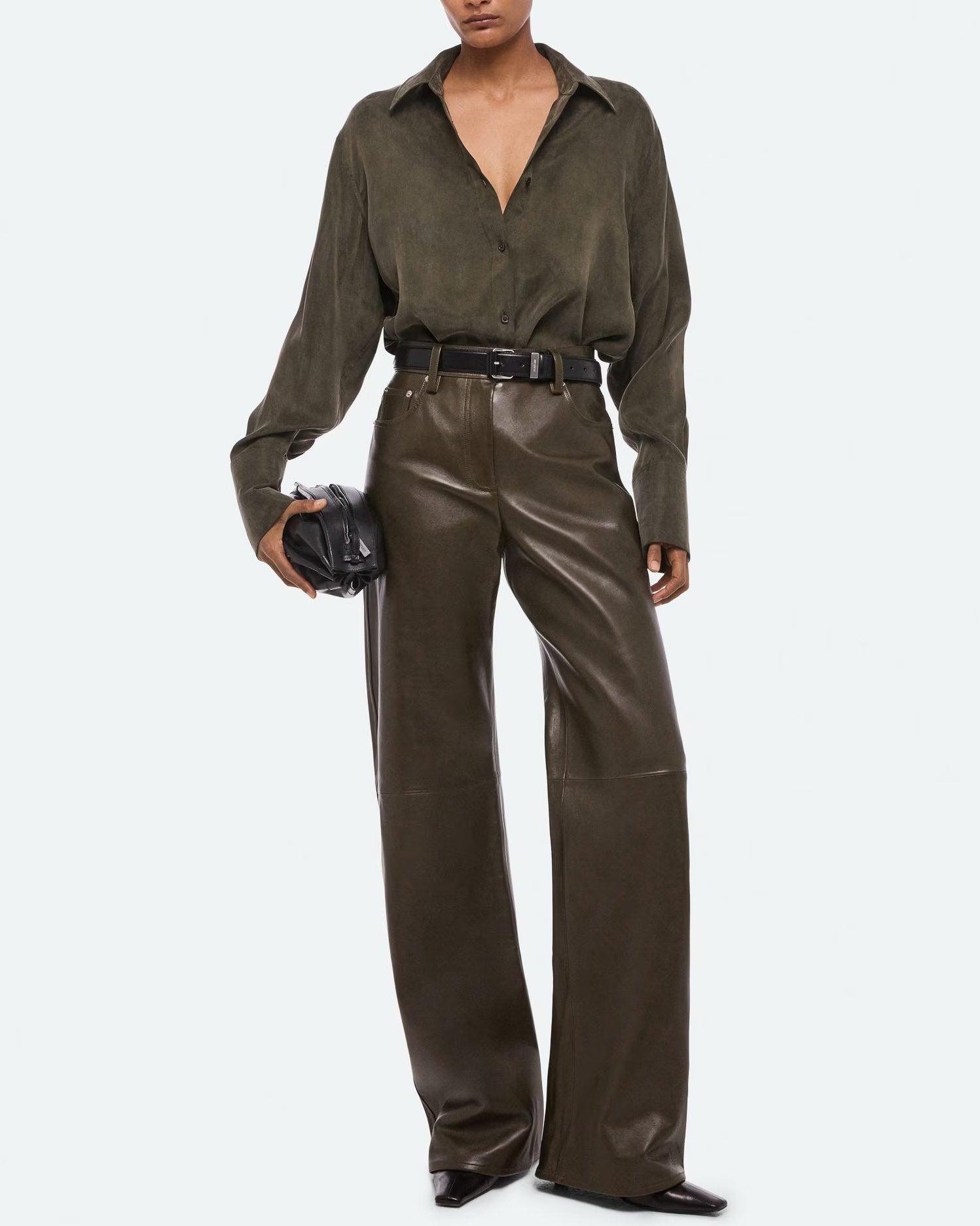 Leather Bootcut Pant