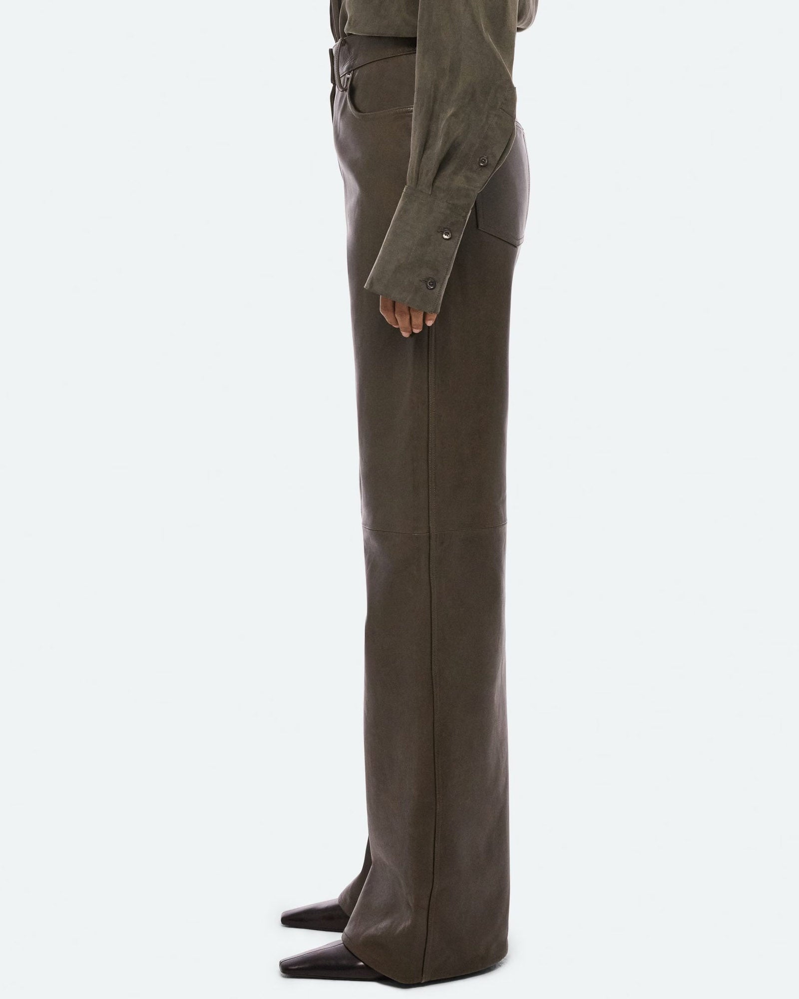 Leather Bootcut Pant