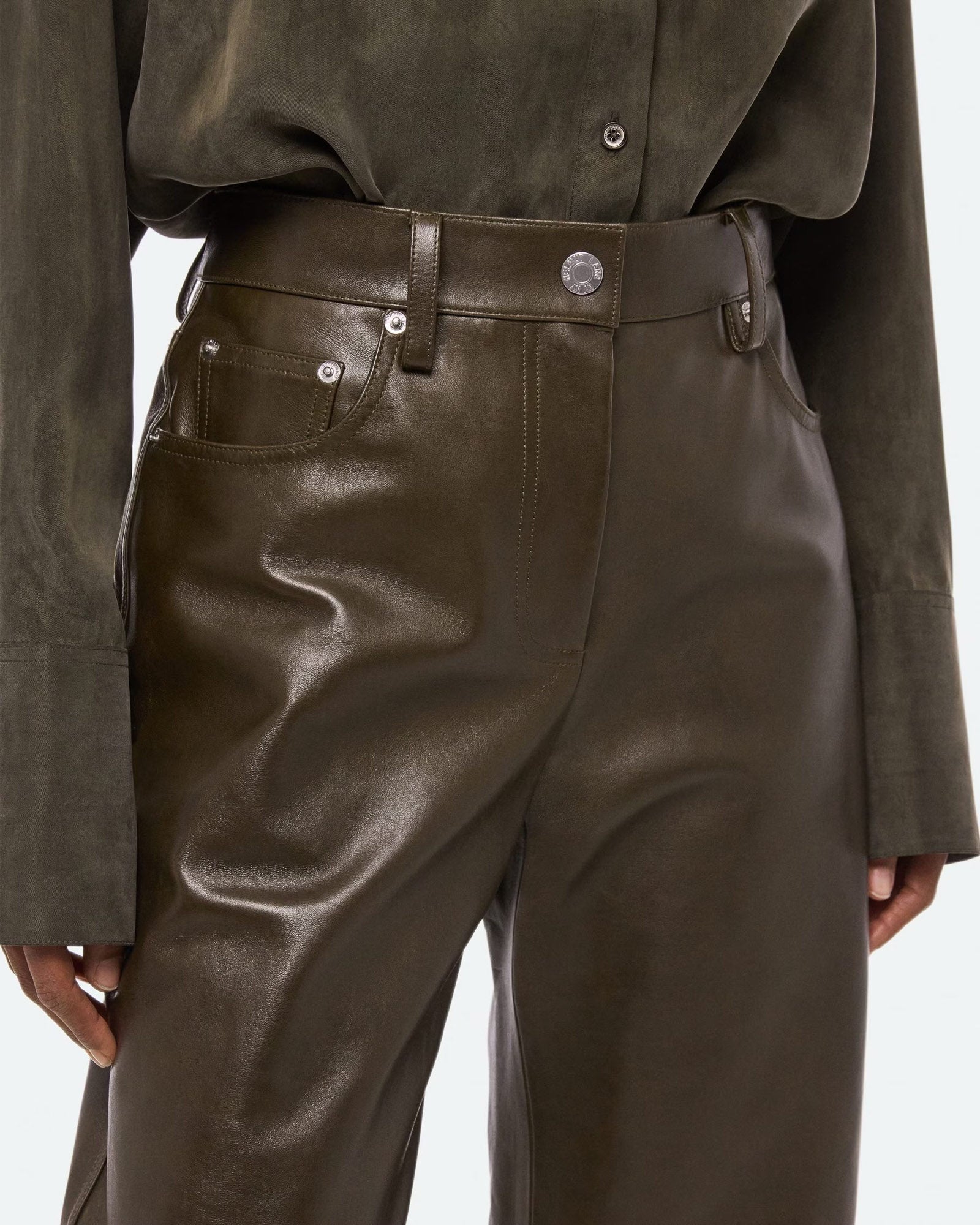 Leather Bootcut Pant