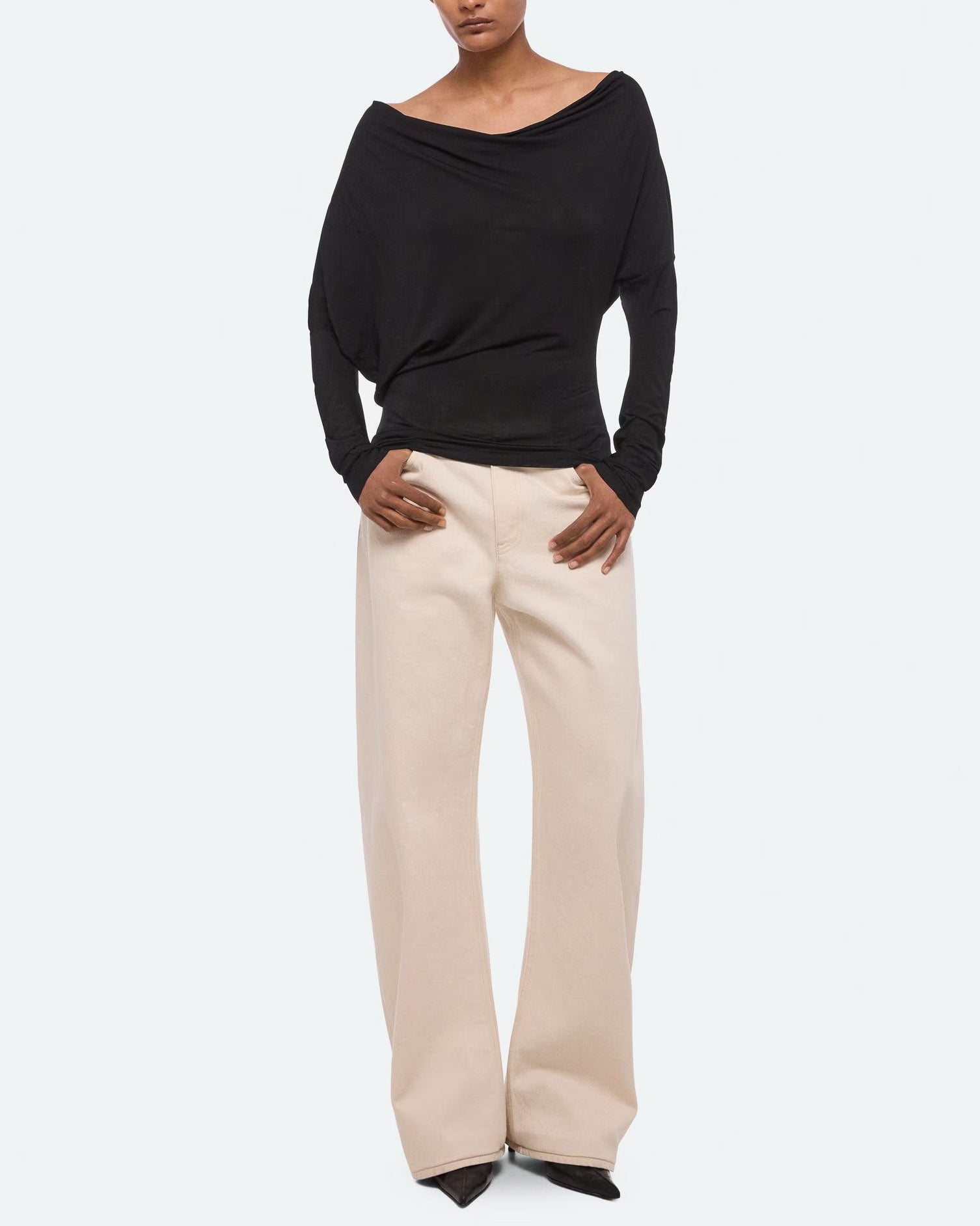 Cowl Long Sleeve Top