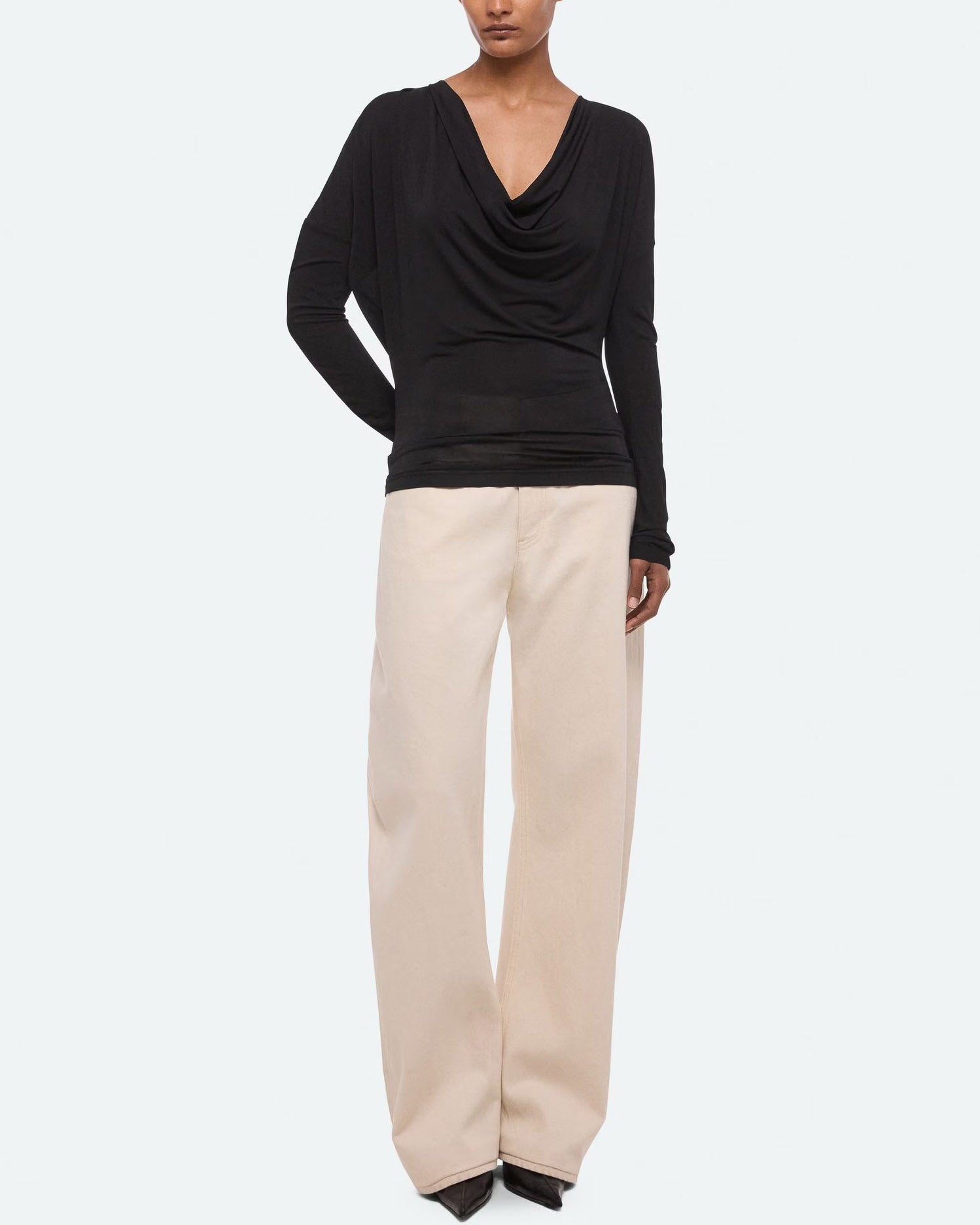 Cowl Long Sleeve Top