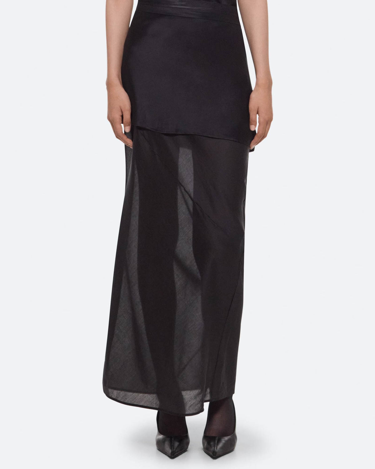 Sheer Tux Skirt