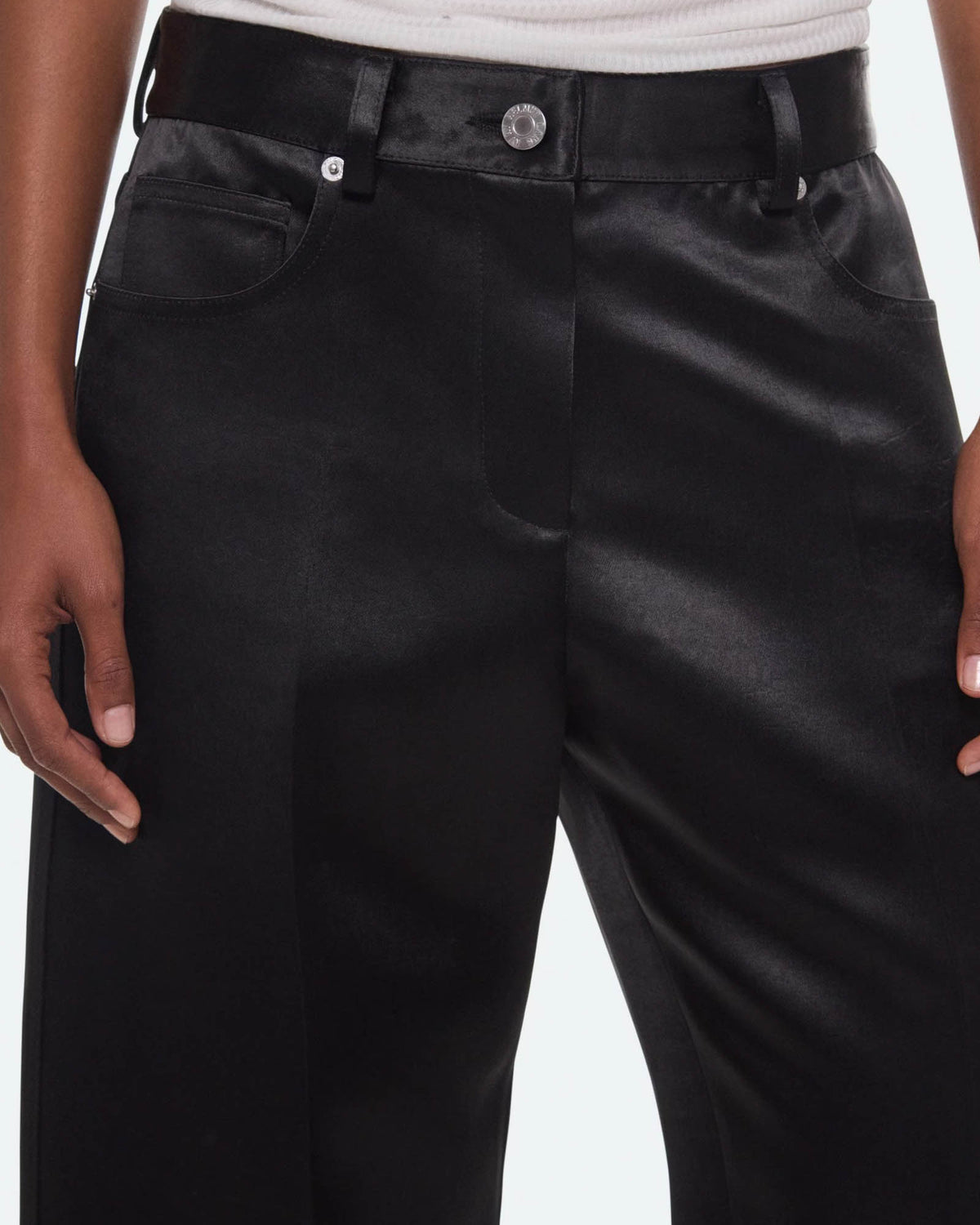 Satin Five-Pocket Pants